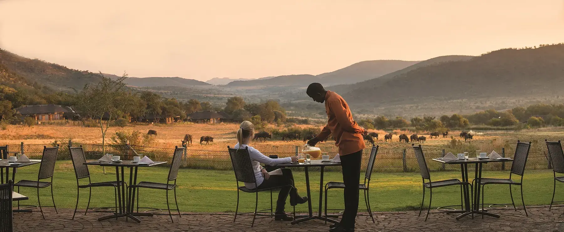 Restaurant view at Bakubung Bush Lodge